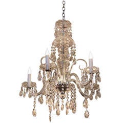 Retro Waterford Crystal Chandelier with Five Candles