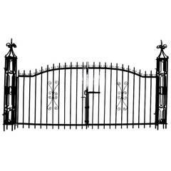 Used Driveway Gates with Newel Posts