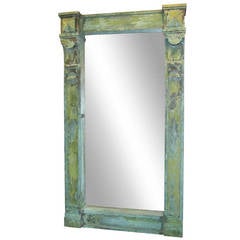 Mirror Made from Copper Soffit with Original Patina