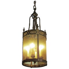 1940s Regency Style Lantern with Old Glass