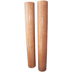Pair of Coral Granite Columns Salvaged from a Manhattan Building 11