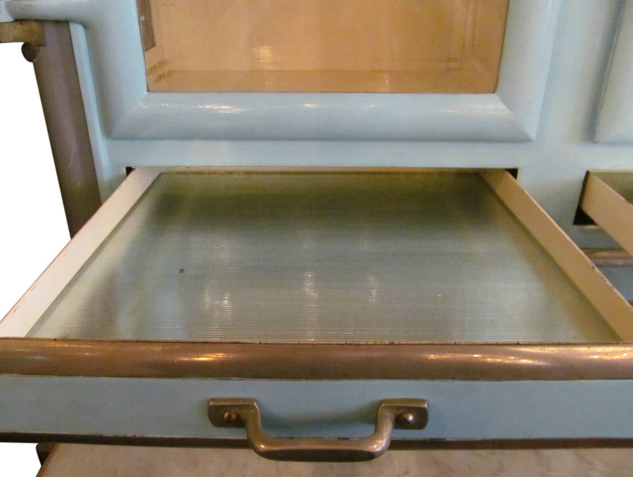 1930s French Blue Dental Medical Cabinet In Excellent Condition In New York, NY