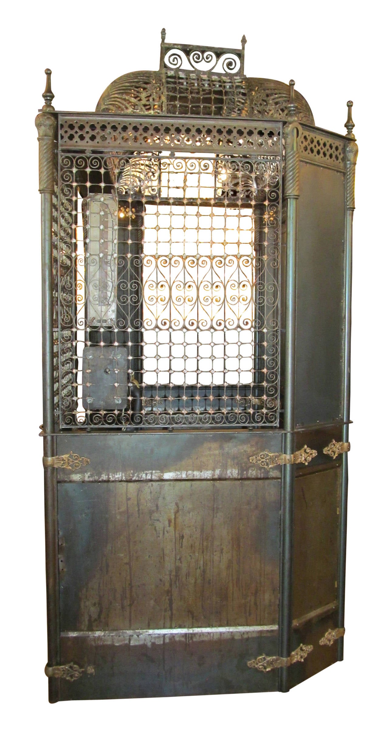 Gorgeous antique 'Otis Elevator' birdcage elevator cage from 135 5th Ave. NYC. This item is located at our 149 Madison Ave, New York, NY location.