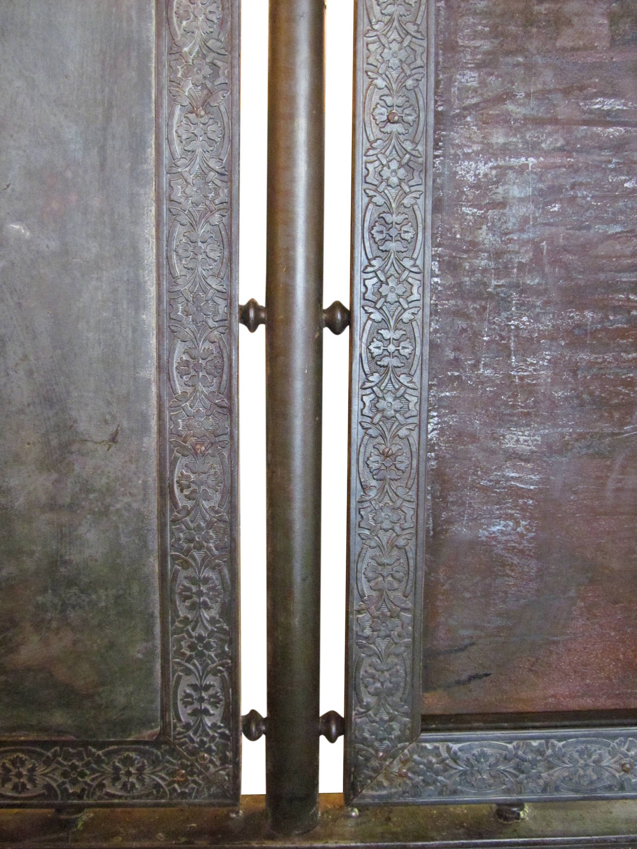 Mid-20th Century Antique Otis Birdcage Elevator with Original Hardware, Finials and Scissor Doors
