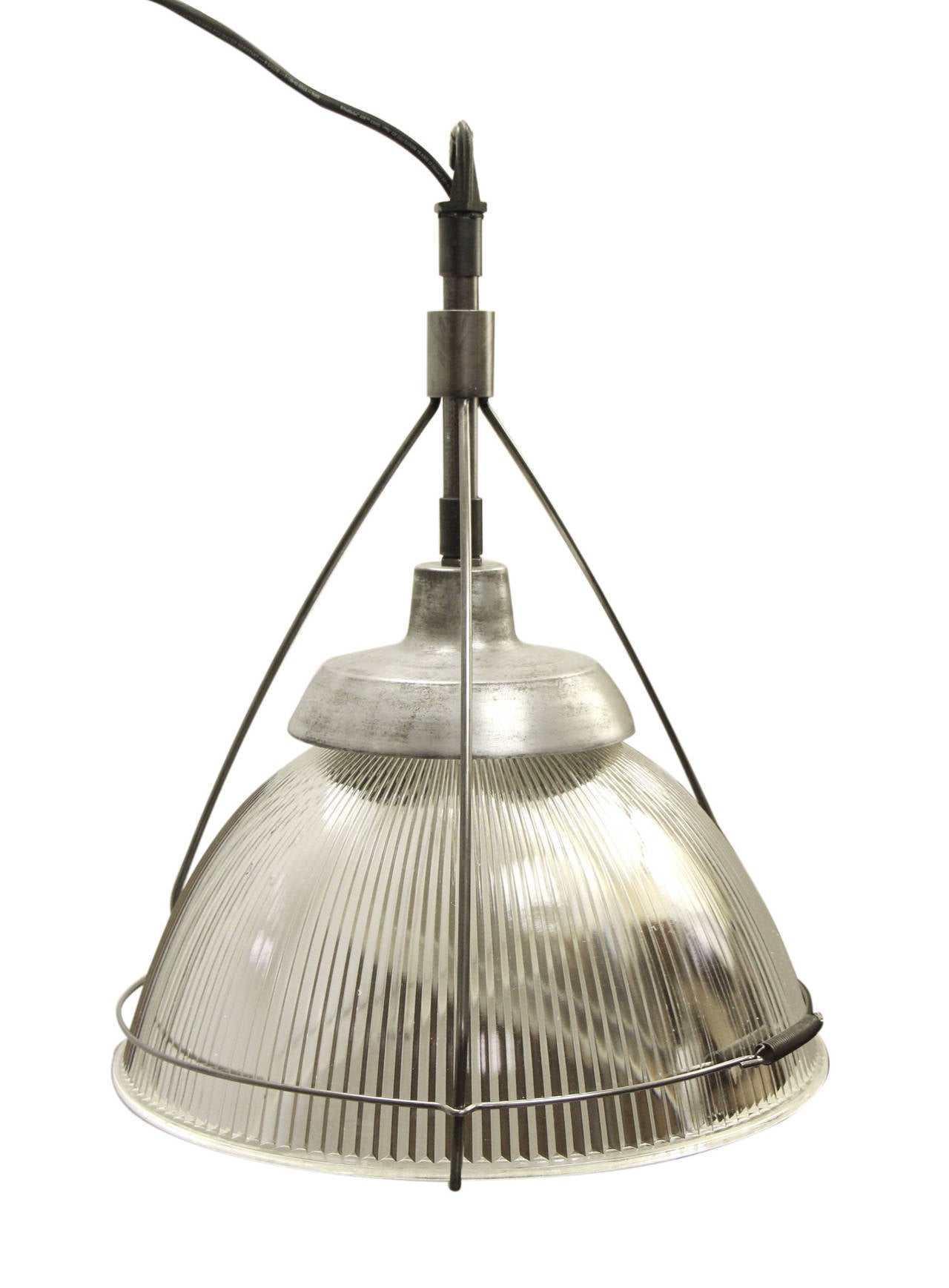 Industrial Holophane Pendant Light at 1stDibs