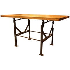 Iron Singer Base with Maple Table