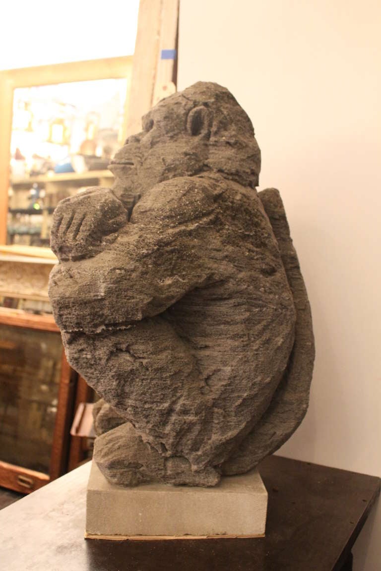 Featherock Monkey Sculpture at 1stDibs