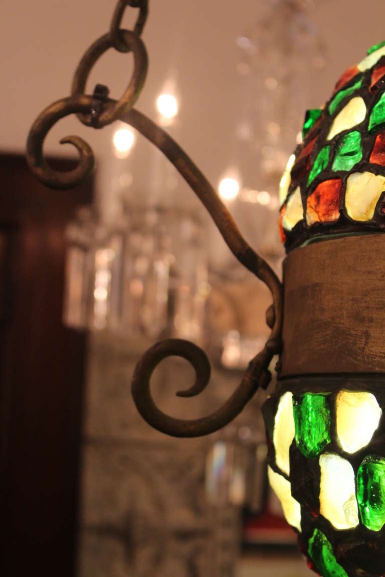 Moroccan Mosaic Hanging Light In Good Condition In New York, NY