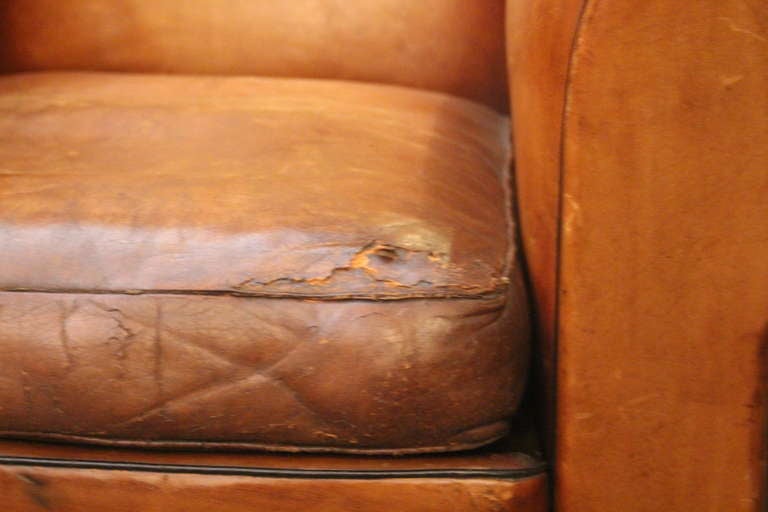 Leather 1930's French Club Chair