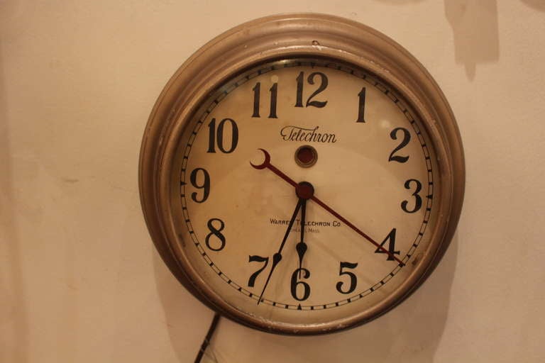 American Telechron Stepback Gallery Clock