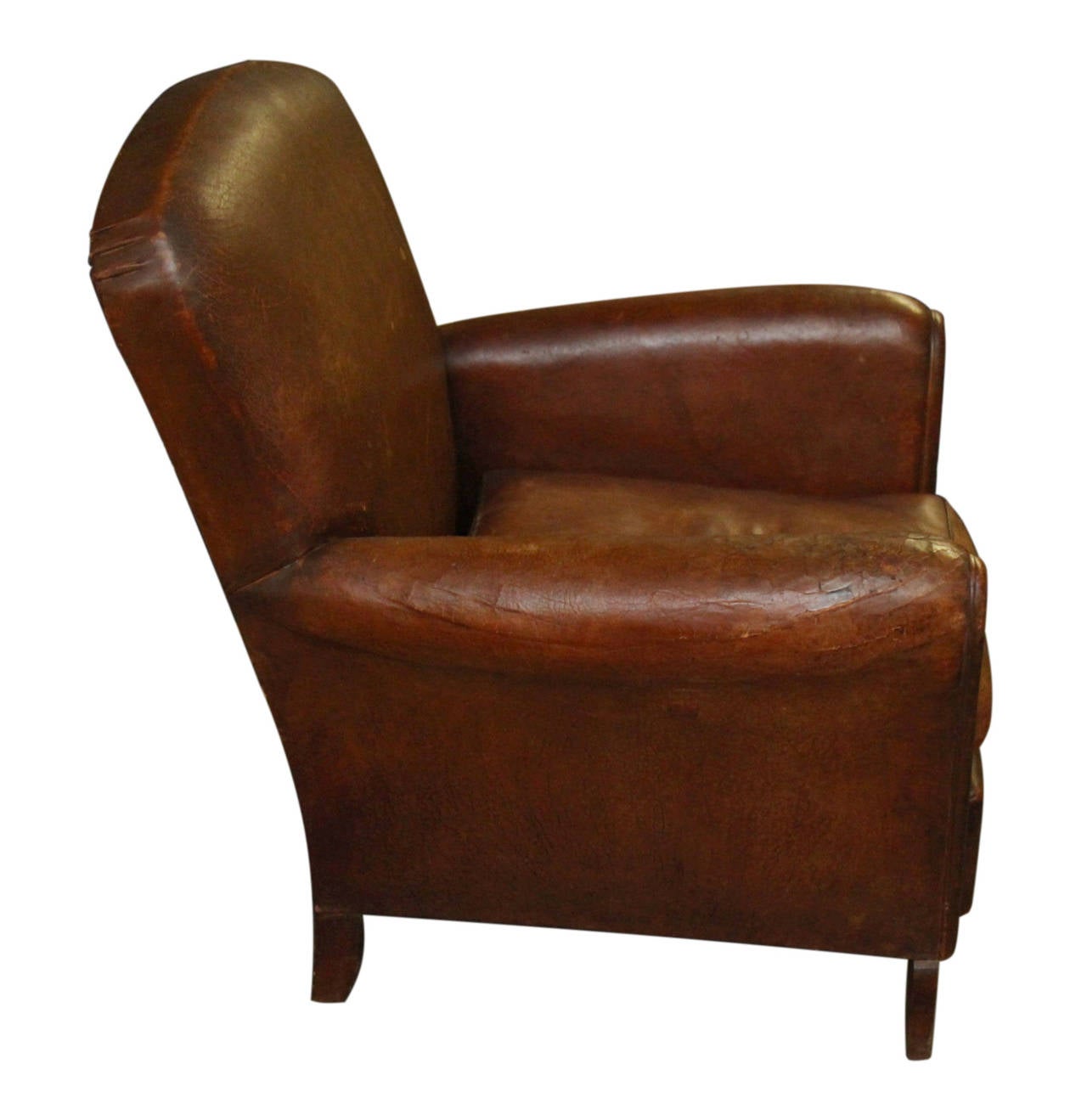 1940s French Leather Club Chair 2