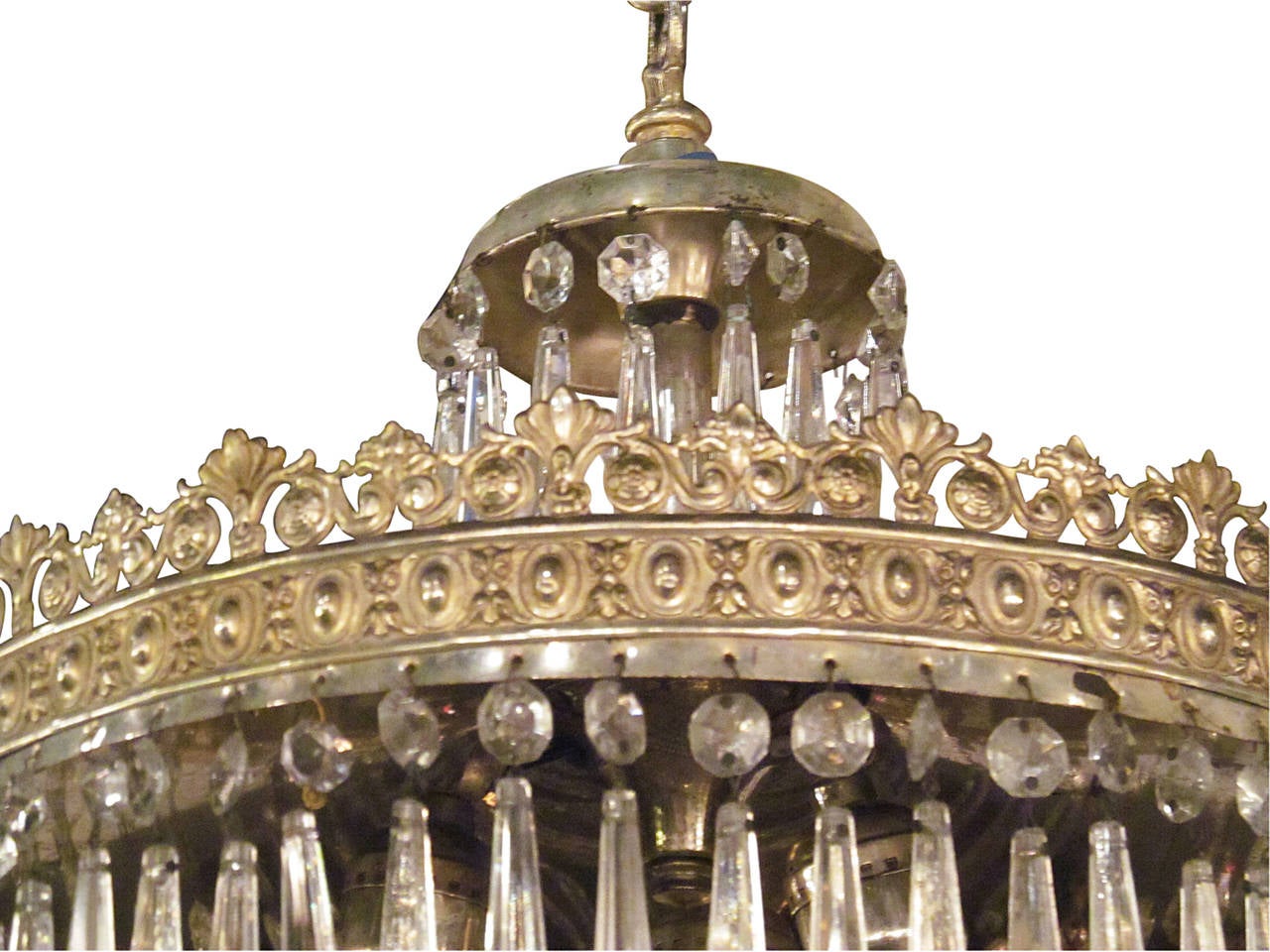 20th Century 1930s Silver Plated Wedding Cake Chandelier