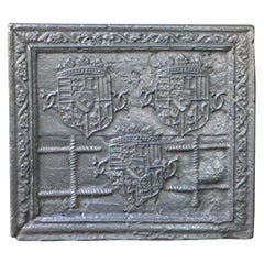 Plaque de cheminée / dosseret "armoiries de Lorrain" du 16ème siècle