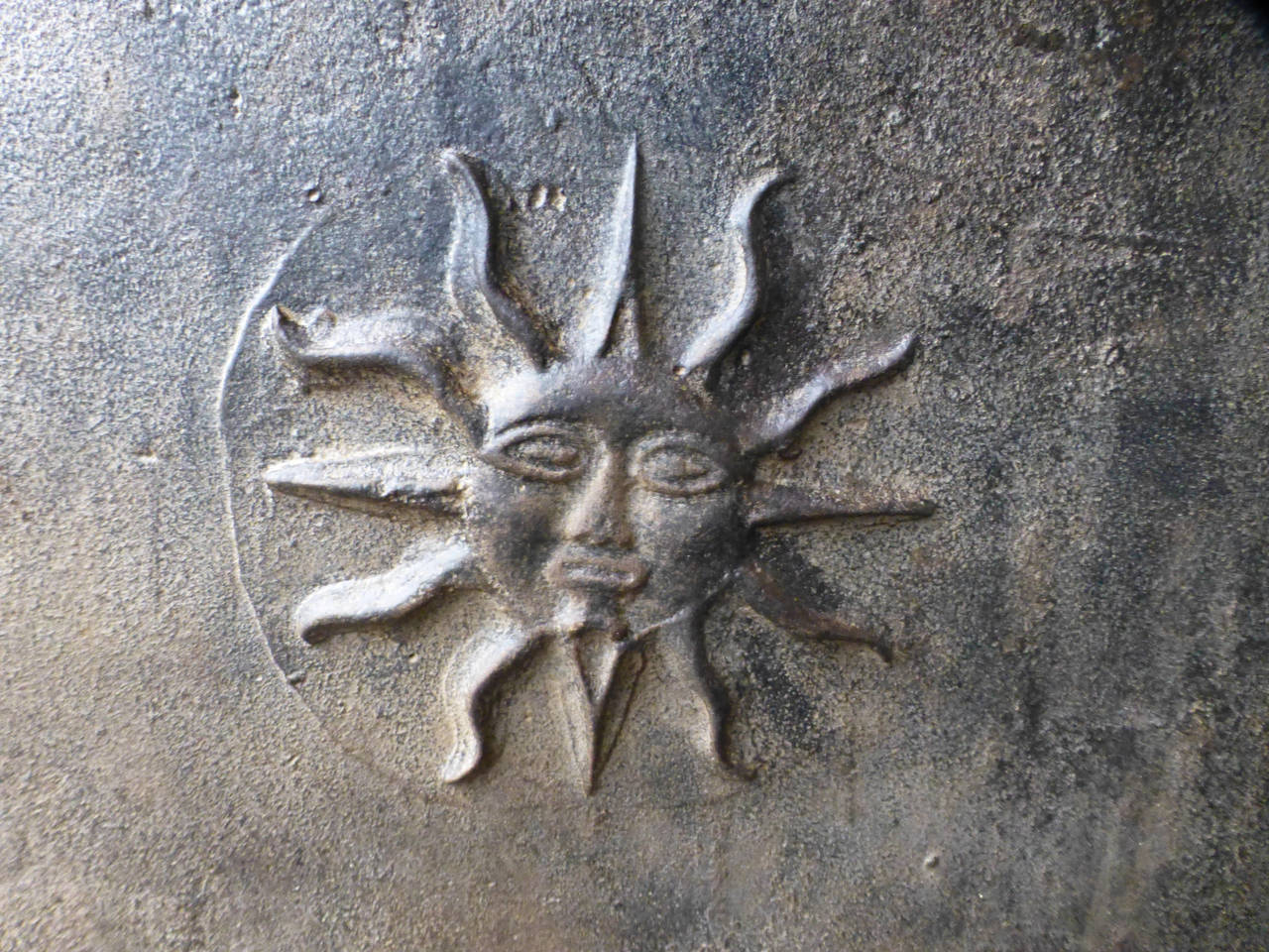 French 18th Century Sun Fireback, Dated 1774