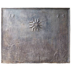 18th Century Sun Fireback, Dated 1774