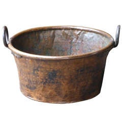 19th Century Copper Log Basket