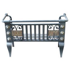Huge 19th Century Fire Grate, Dated 1865