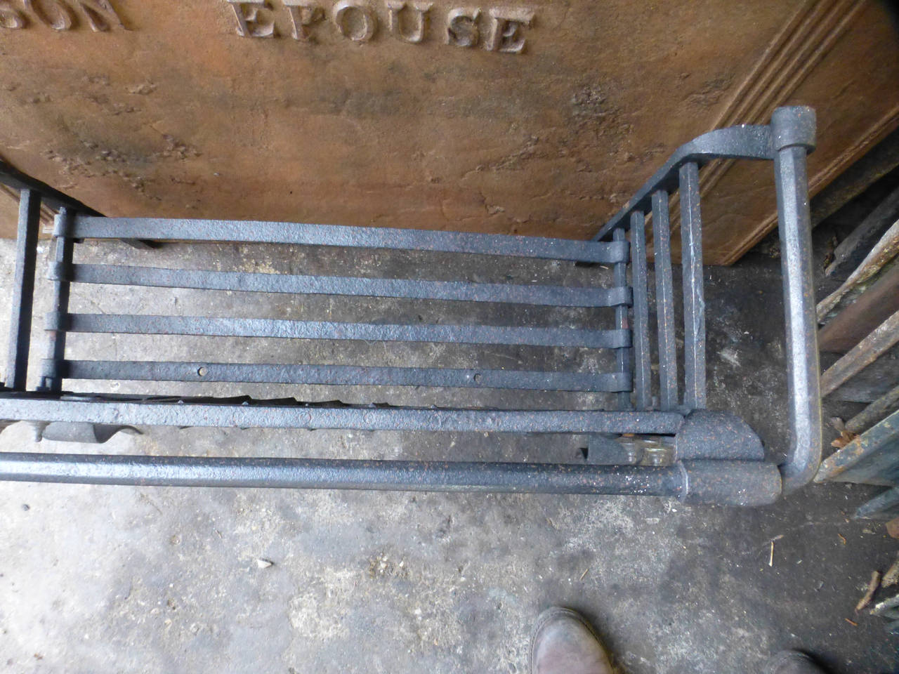 Huge 19th Century Fire Grate, Dated 1865 In Good Condition In Amerongen, NL