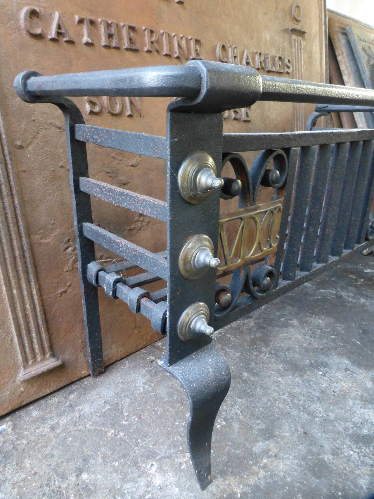 Huge 19th Century Fire Grate, Dated 1865 4