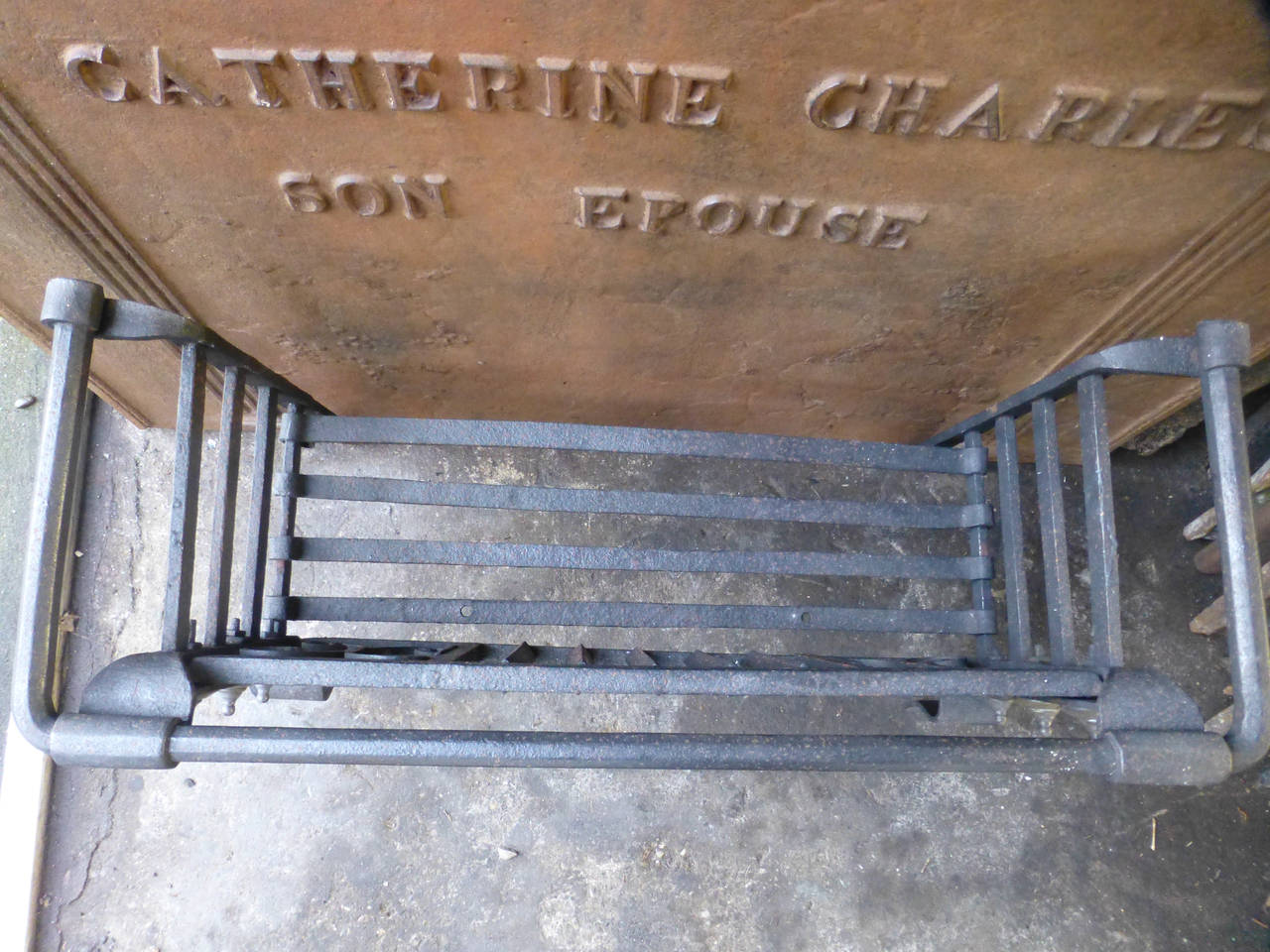 Huge 19th Century Fire Grate, Dated 1865 6