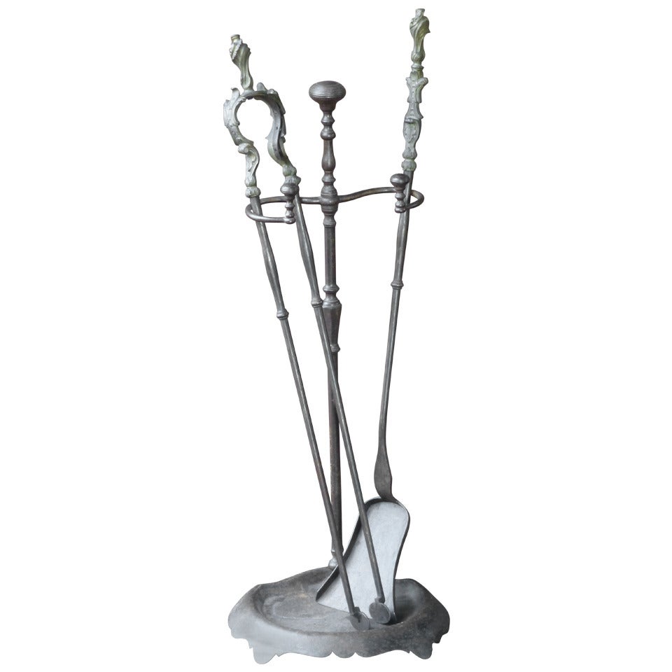 19th Century French Fire Tool Set - Fire Iron Set