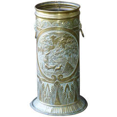 19th Century Brass Fire Tool Stand