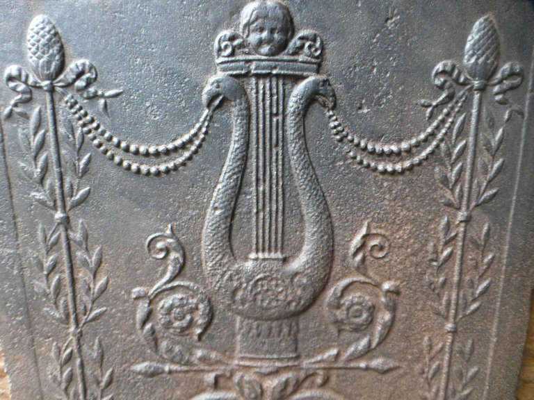 Neoclassical 19th Century Allegory of Music Fireback