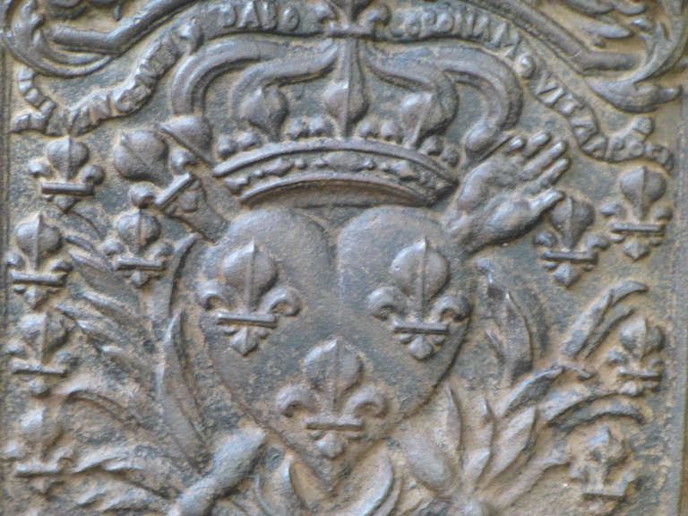 18/19th Century Arms of France Fireback In Good Condition In Amerongen, NL