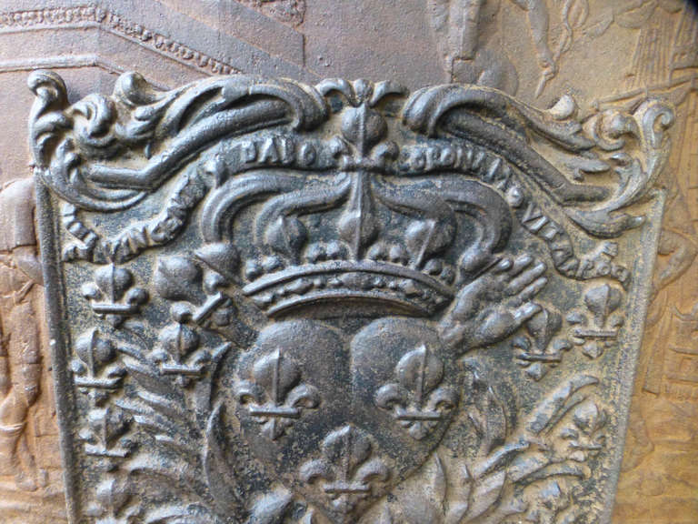French 18/19th Century Arms of France Fireback