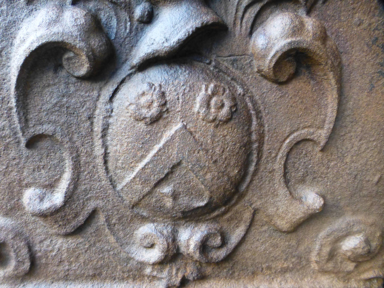 Louis XIV 17th Century French Coat of Arms Fireback