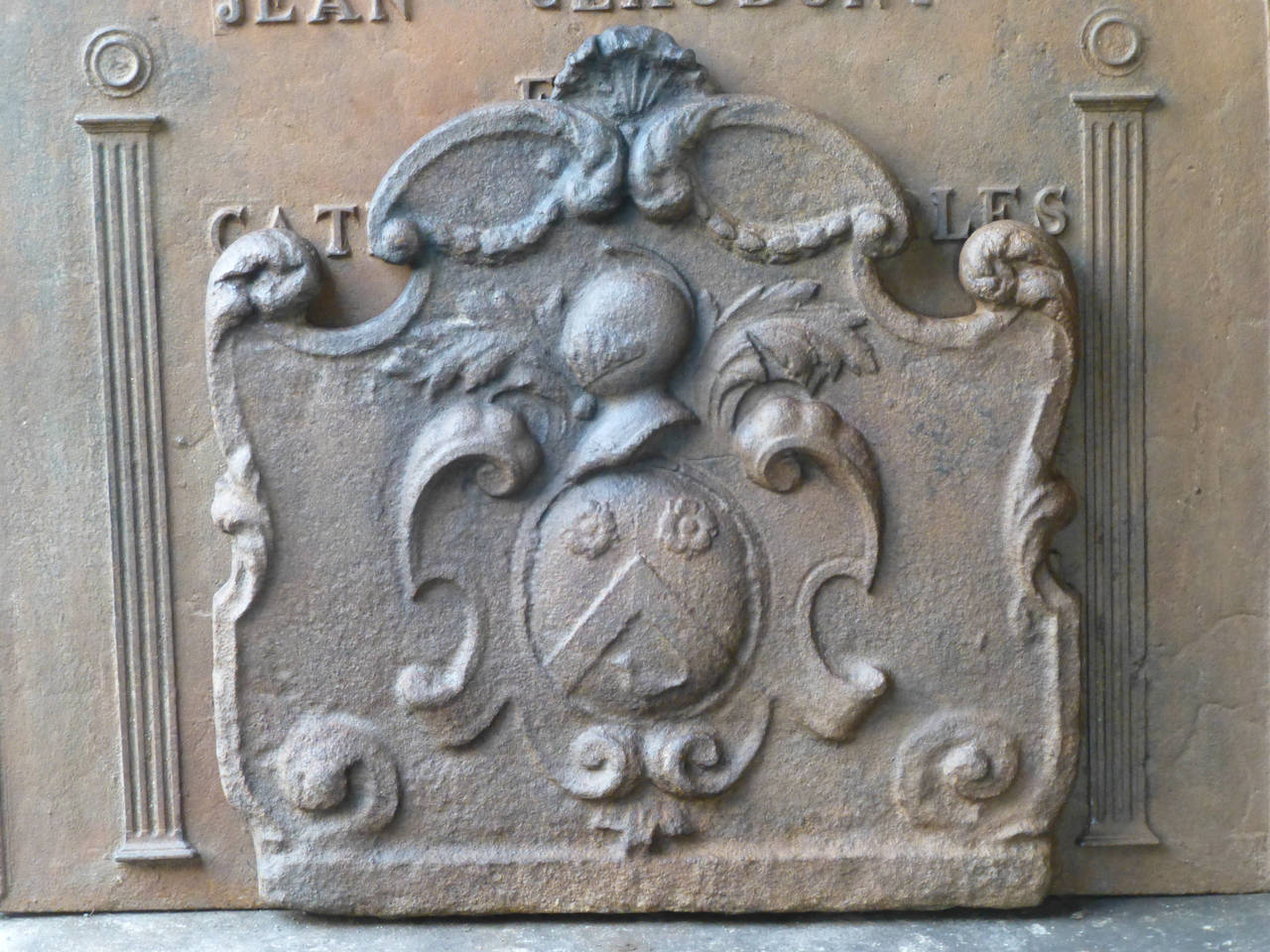 18th Century and Earlier 17th Century French Coat of Arms Fireback