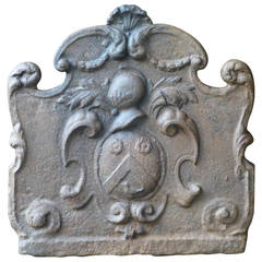 17th Century French Coat of Arms Fireback