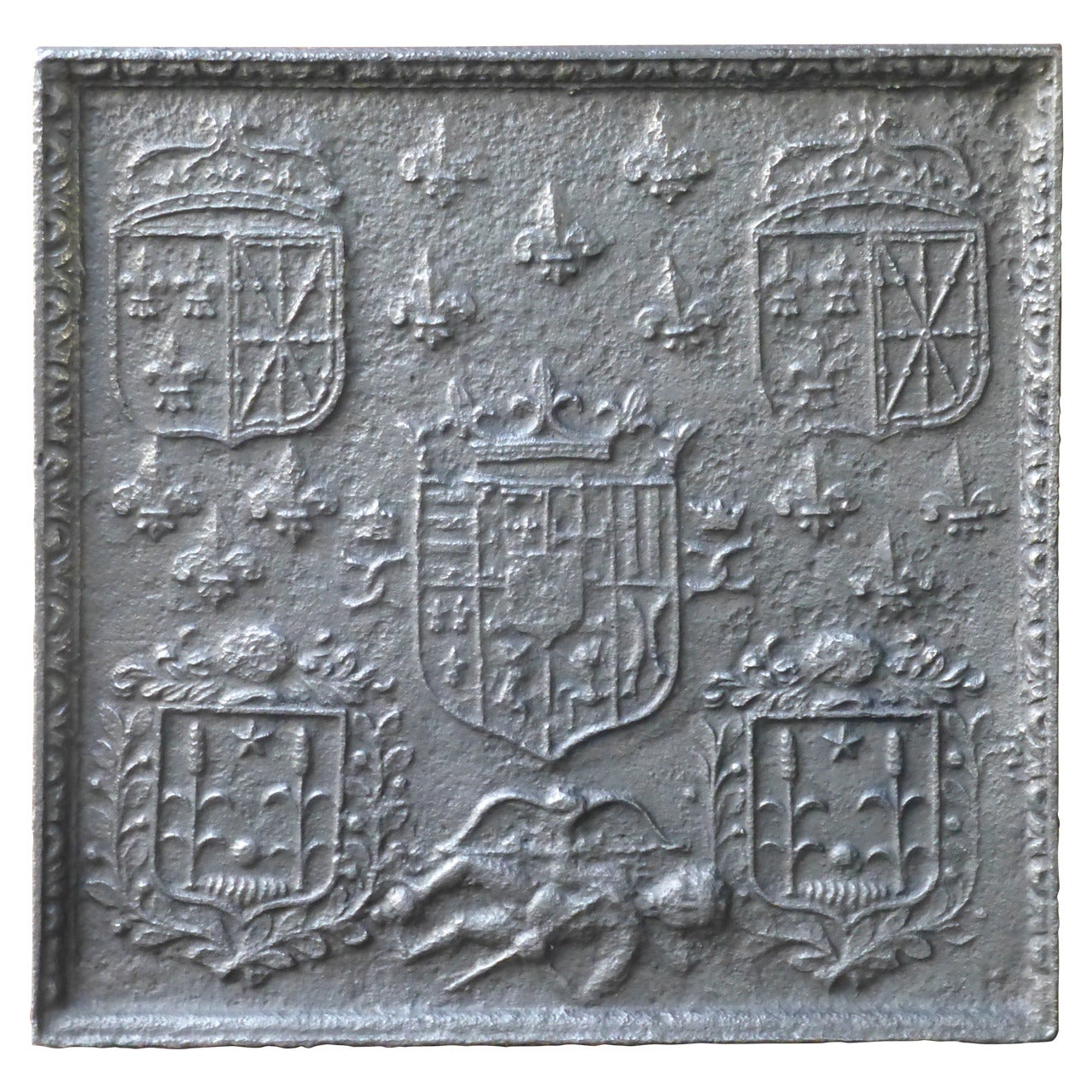 17th Century French Coat of Arms Fireback