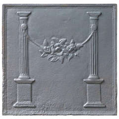 19th Century Pillars with Flowers Fireback