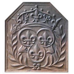 20th Century Reproduction of an Arms of France Fireback, Dated 1649