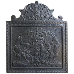 18th Century Arms of Lorraine Fireback, Dated 1701