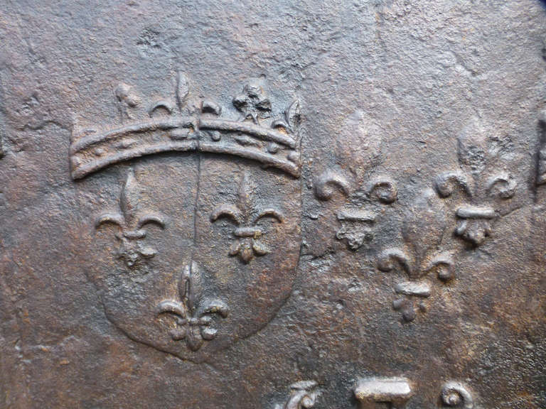 Cast 16th/17th Century Arms of France Fireback