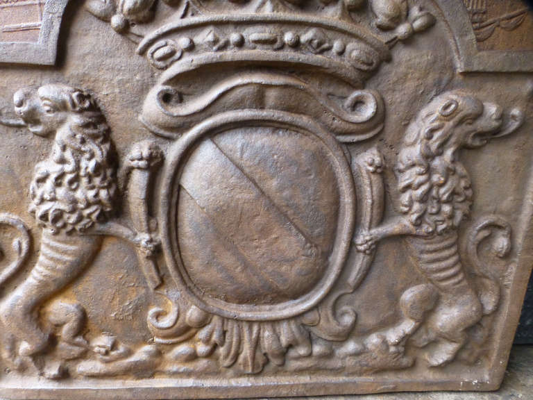 20th Century French Coat of Arms Fireback 1