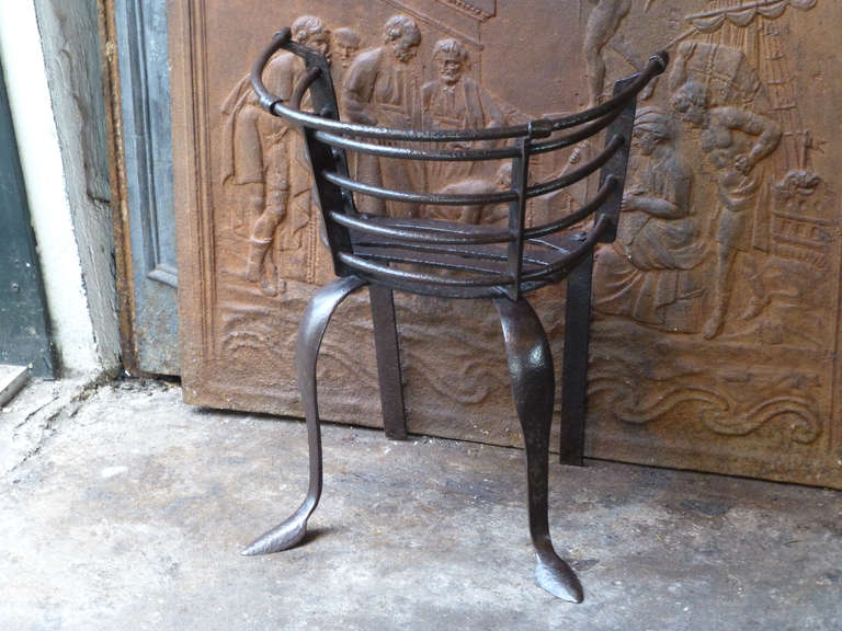 18th Century Dutch Fireplace Basket, Fire Grate In Good Condition In Amerongen, NL