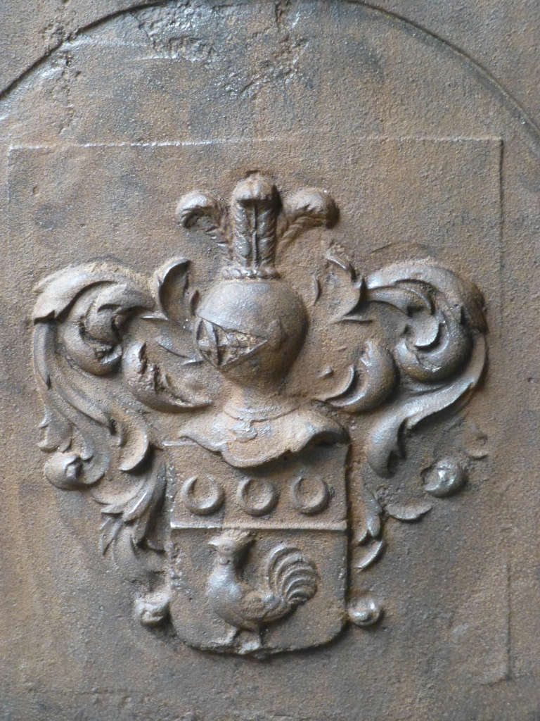 18th Century French Coat of Arms Fireback In Good Condition In Amerongen, NL