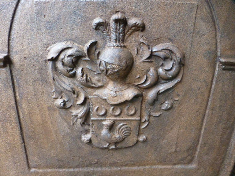 18th Century and Earlier 18th Century French Coat of Arms Fireback