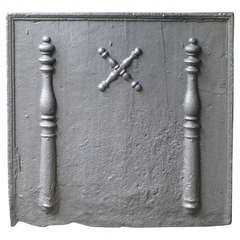 17/18th Century Pillars Of Hercules Fireback 17/18th Century Pillars Of Hercules Fireback