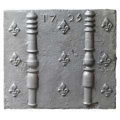 18th Century Pillars of Hercules Fireback Dated 1723