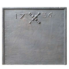 18th Century Fireback Dated 1736