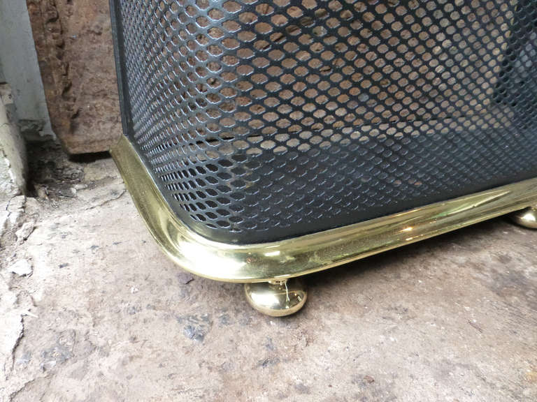 19th Century Brass and Iron Fireplace Screen 2