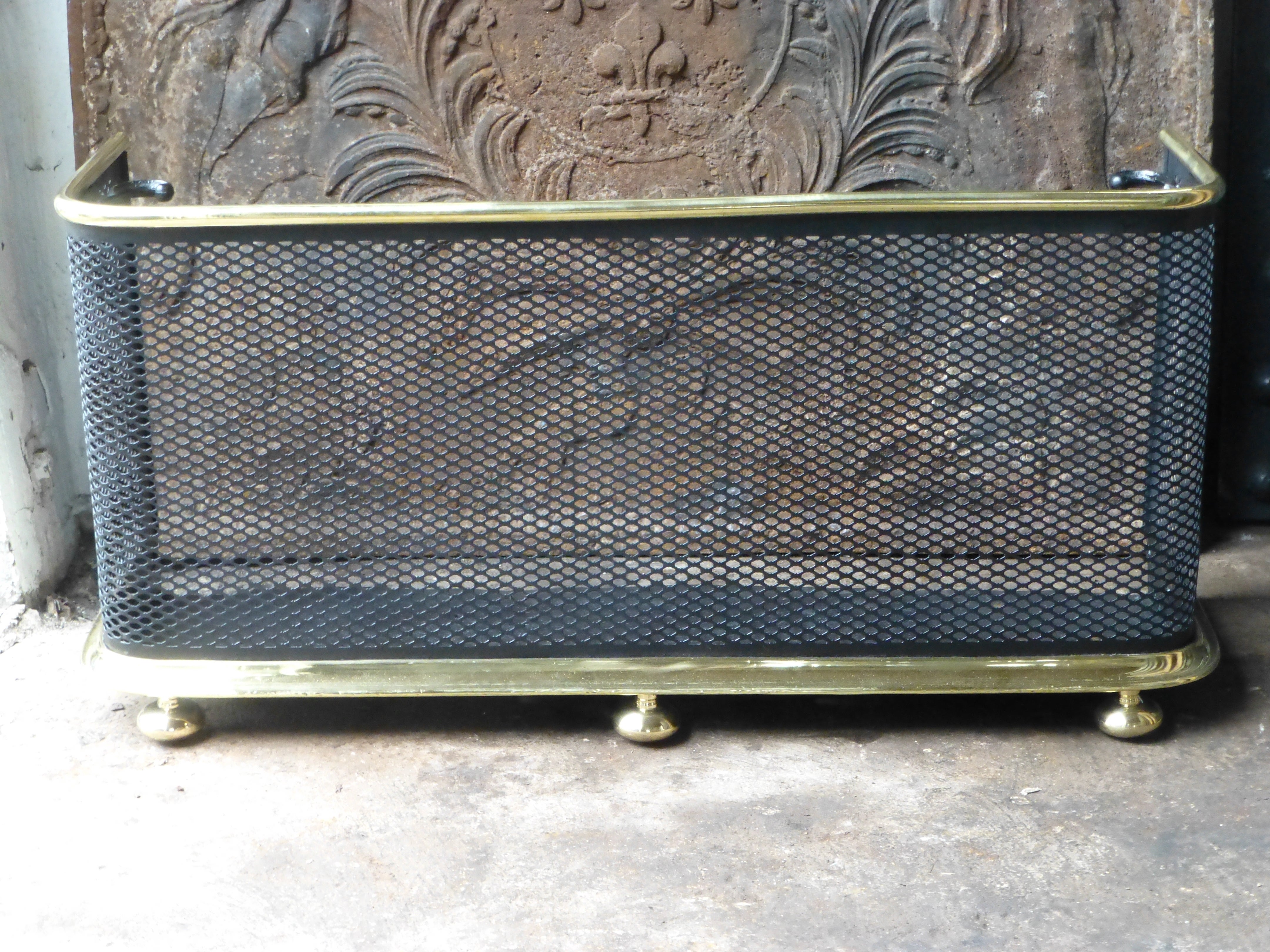 19th Century Brass and Iron Fireplace Screen