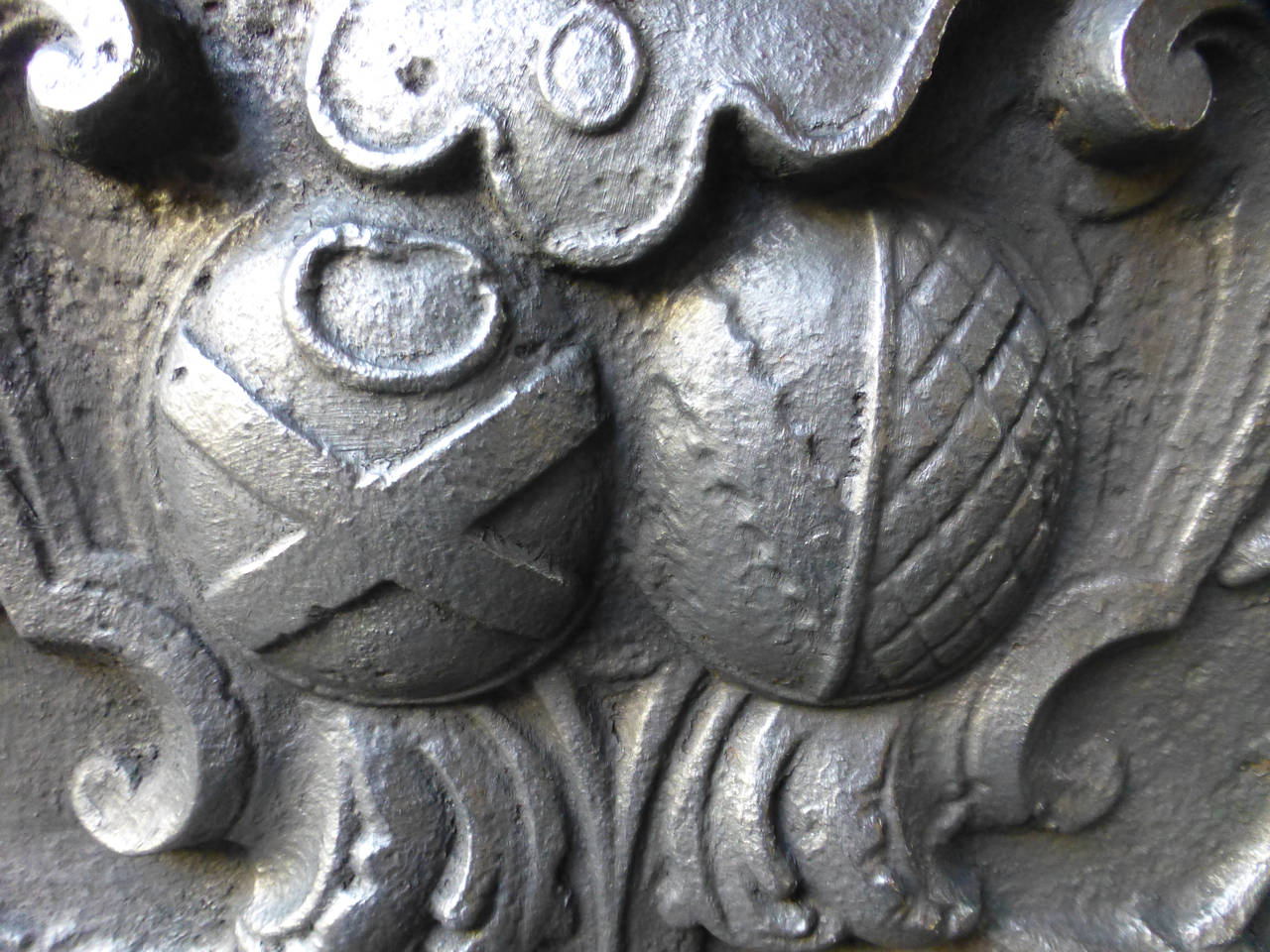 18th Century French Coat of Arms Fireback, 1734 at 1stDibs