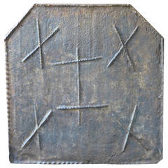 16th Century Gothic Fireback With Crosses Of Lorraine And Saint Andrew 9