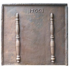 18th Century Pillars Fireback Dated 1700