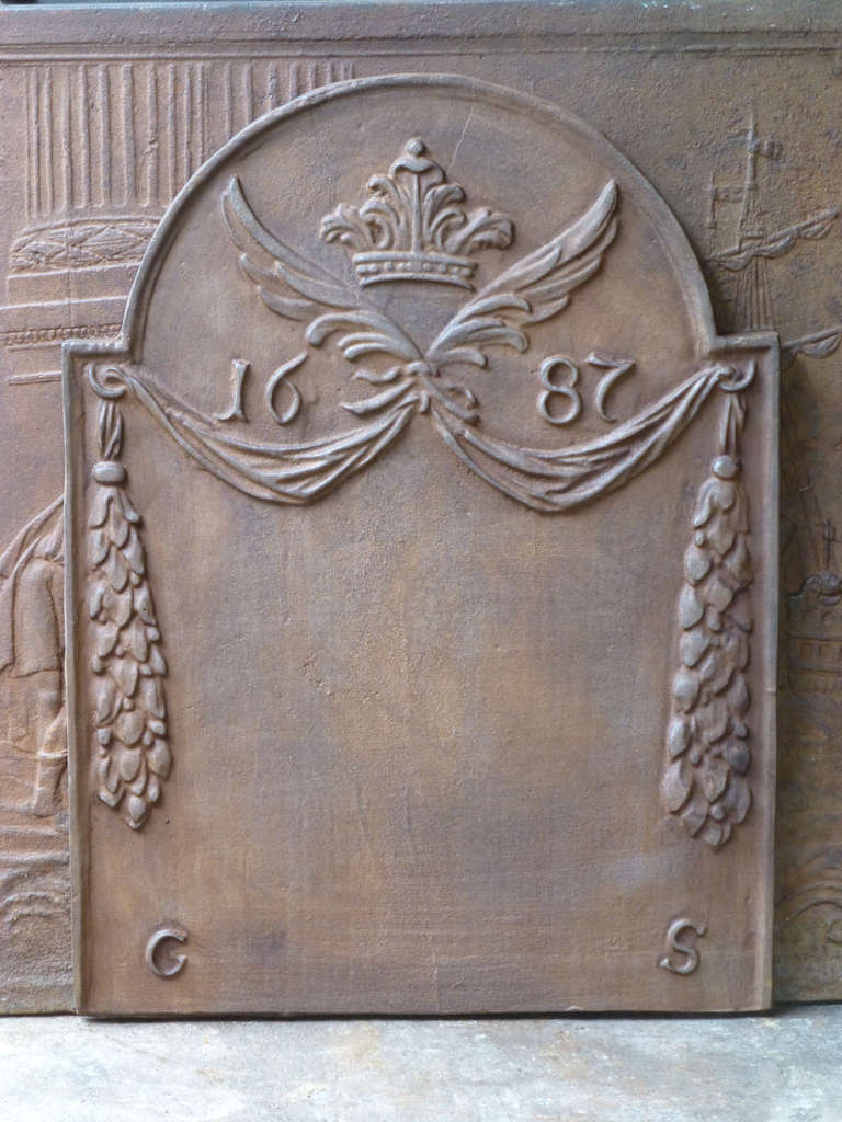 Decorative Fireback with an unknown theme and design